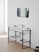 Mobile bagno 120 cm Porcelanosa Chasis a pavimento con lavabo e struttura nero