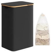 Cesto portabiancheria TATE nero