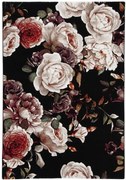 Tappeto Floral c nero, L 230 x L 160 cm