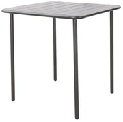 Tavolo da pranzo per giardino Cafe in acciaio con piano in alluminio grigio per 4 persone 70x70cm