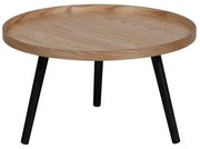 Tavolino beige e nero , ø 60 cm Mesa - WOOOD