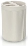 Portaspazzolini da appoggio beige in plastica Ring