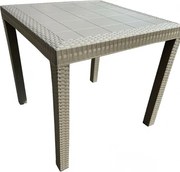 Tavolo quadrato 80x80cm per interno ed esterno in polipropilene DALLAS TORTORA
