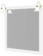 Specchio con illuminazione integrata bagno rettangolare ROMANTICA L 100.6 x H 105 x P 1.6 cm bianco