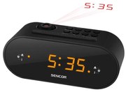 Sencor - Radio sveglia con LED display e proiettore 5W/230V 1xCR2032 nero
