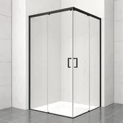 Lato per box doccia angolare scorrevole dritto H 200 x L 70 cm, sp 6 mm nero