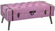 Panca DKD Home Decor   Metallo Poliestere Fucsia Legno MDF (102 x 42 x 40,5 cm)