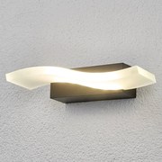 Lindby Applique da esterno a LED Jirka ondulata