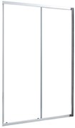 Porta doccia scorrevole Essential L 140 x H 185cm, Sp. 4 mm in vetro vetro senza finitura / trasparente profilo cromo