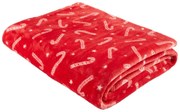Coperta con motivo natalizio in micropile 130x170 cm Candy Cane - Catherine Lansfield