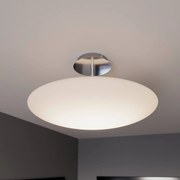 Lindby Plafoniera LED Gunda, bianco, vetro, Ø 48 cm, dimmerabile