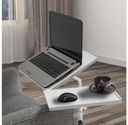 Tavolo regolabile GLEN 87x67 cm bianco