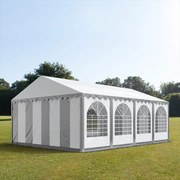 TOOLPORT XXL 6x8m tendone per feste, PVC 1400, telaio perimetrale, bianco-grigio - (7696BL)