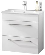 Mobile sottolavabo e lavabo Giò laccato bianco L 61 x H 61.5 x P 40 cm 1 vasca 2 cassetti