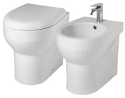 Coppia Di Sanitari a Terra Senza Brida The ArtCeram "Smarty 2.0" Bianco Lucido