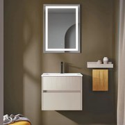 Mobile bagno sospeso con lavabo sabbia 2 cassetti per vasca centrale Niwa