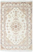 Tabriz Tappeto 100x150 Beige (Iran) Annodato A Mano