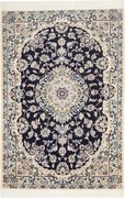 Nain Tappeto 80 x 120 Blu (Iran) Annodato A Mano