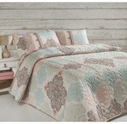 Set con copriletto e federa color crema con rivestimento trapuntato 200x220 cm Andalucia – Mijolnir