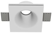 Portafaretto GU10 e MR16 Quadrato in Gesso Pitturabile Ø120x120 mm Materiale Gesso