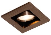Faretto da incasso smart bronzo scuro ruotabile e inclinabile con Wifi GU10 50mm - Qure