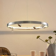 Lucande Paliva LED a sospensione, 64 cm, nichel