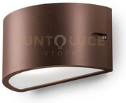 Ges1052- applique doppia emissione 1 luce attacco e27 colore marron...