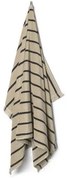 Alee Beach Towel Sand/Black - Ferm Living