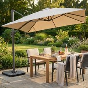 BACTRUS - ombrellone da giardino decentrato 3 x 4 m