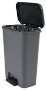 Cestino per la spazzatura grigio scuro in plastica con pedale 50 l Compatta – Curver