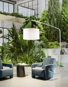 Piantana zoe metallo e base marmo colore bianco con paralume bianco...