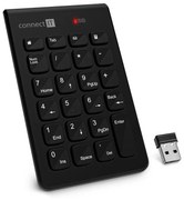 CONNECT IT CKB-0062-BK - Tastierino numerico senza fili 1xAAA nero