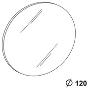 Specchio con illuminazione integrata bagno tondo DISCO FILO LUCIDO L 120 x H 120 x P 3 cm