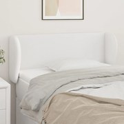 Testiera Ad Orecchio Bianca 83x23x78/88 Cm İn Similpelle /