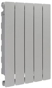 Radiatore acqua calda PRODIGE MODERN in alluminio, 5 elementi, interasse 600 mm, silver