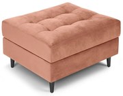 Poggiapiedi in velluto rosa Santo - Milo Casa