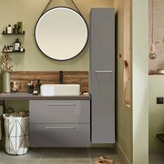 Mobile da bagno sotto lavabo rovere tart. / grigio L 60 x H 58 x P 46 cm, lavabo non incluso