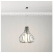 Eglo 96211 - Lampada a sospensione su cavo TINDORI 1xE27/60W/230V Ø 50 cm bianca