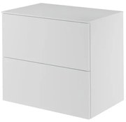 Mobile da bagno sotto lavabo Neo bianco laccato L 75 x H 65 x P 48.3 cm 2 cassetti, lavabo non incluso