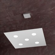 Sospensione Moderna Area Metallo Grigio Metallo 5 Luci Gx53