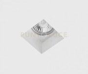 Siris faretto da incasso 1 luce in gesso bianco attacco gu10 9x9cm