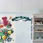 Lampadario Moderno Gami blu paralume blu E27 Ø40cm LUMICOM