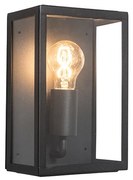 Lampada da parete per esterni industriale nera con vetro 25,5 cm IP44 - Rotterdam