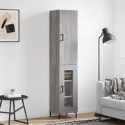 Credenza grigio sonoma 34,5x34x180 cm in legno multistrato