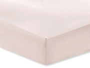 Lenzuolo di cotone sateen rosa Classic, 135 x 190 cm - Bianca