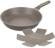 Padella antiaderente 30 cm Taupe con salvapadella