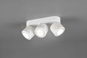 Taurus barra 3 spots led 15w 1350lm, 3000k metallo bianco orientabi...