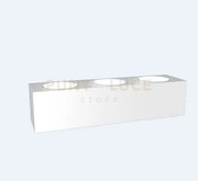 Plate applique 6 luci biemissione bianco 1129-a6-bi