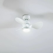 Ventilatore da soffitto Lindby LED Enon, bianco, motore DC, silenzioso