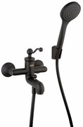 Rubinetto per vasca getto laminare cristallino Lingaa per muro nero JACUZZI RUBINETTERIA